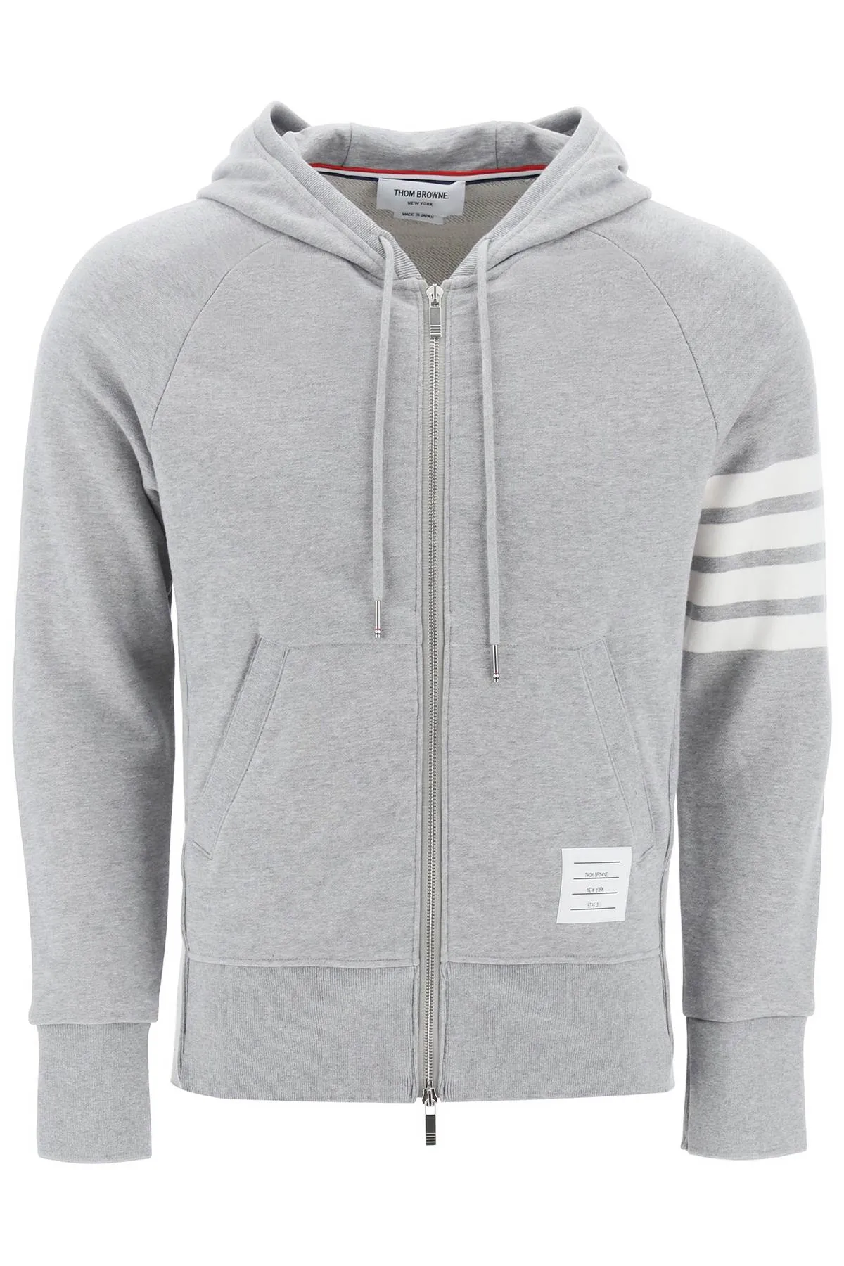 4-bar zip-up hoodie MJT022H 00535 LIGHT GREY