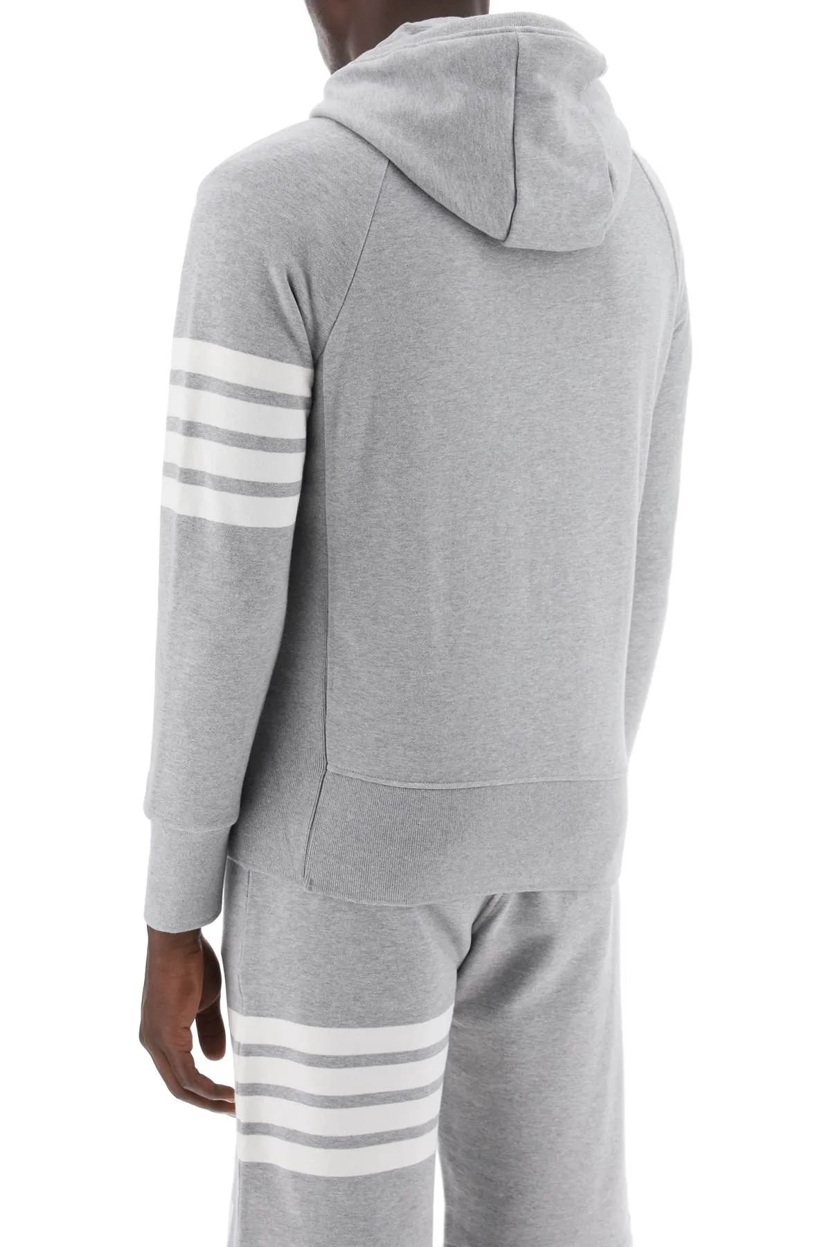 4-bar zip-up hoodie MJT022H 00535 LIGHT GREY