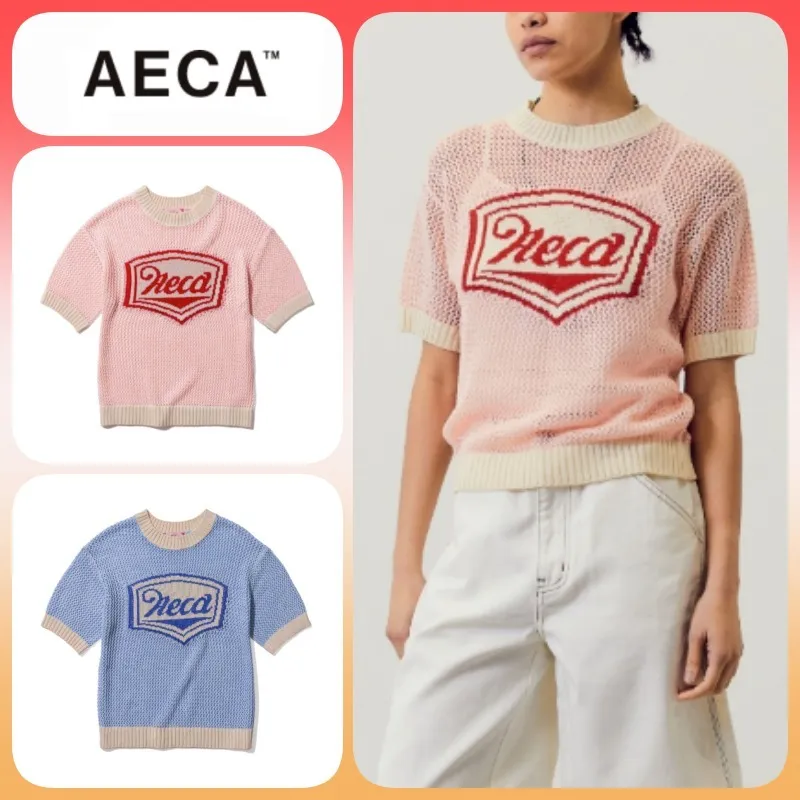 AECA WHITE  |Logo V-neck & Crew neck