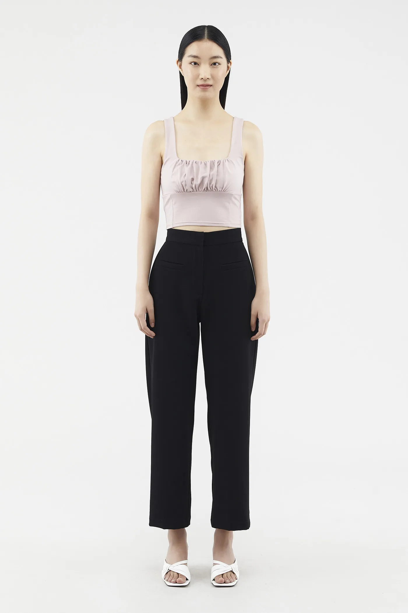 Anela Ruched Crop Top 