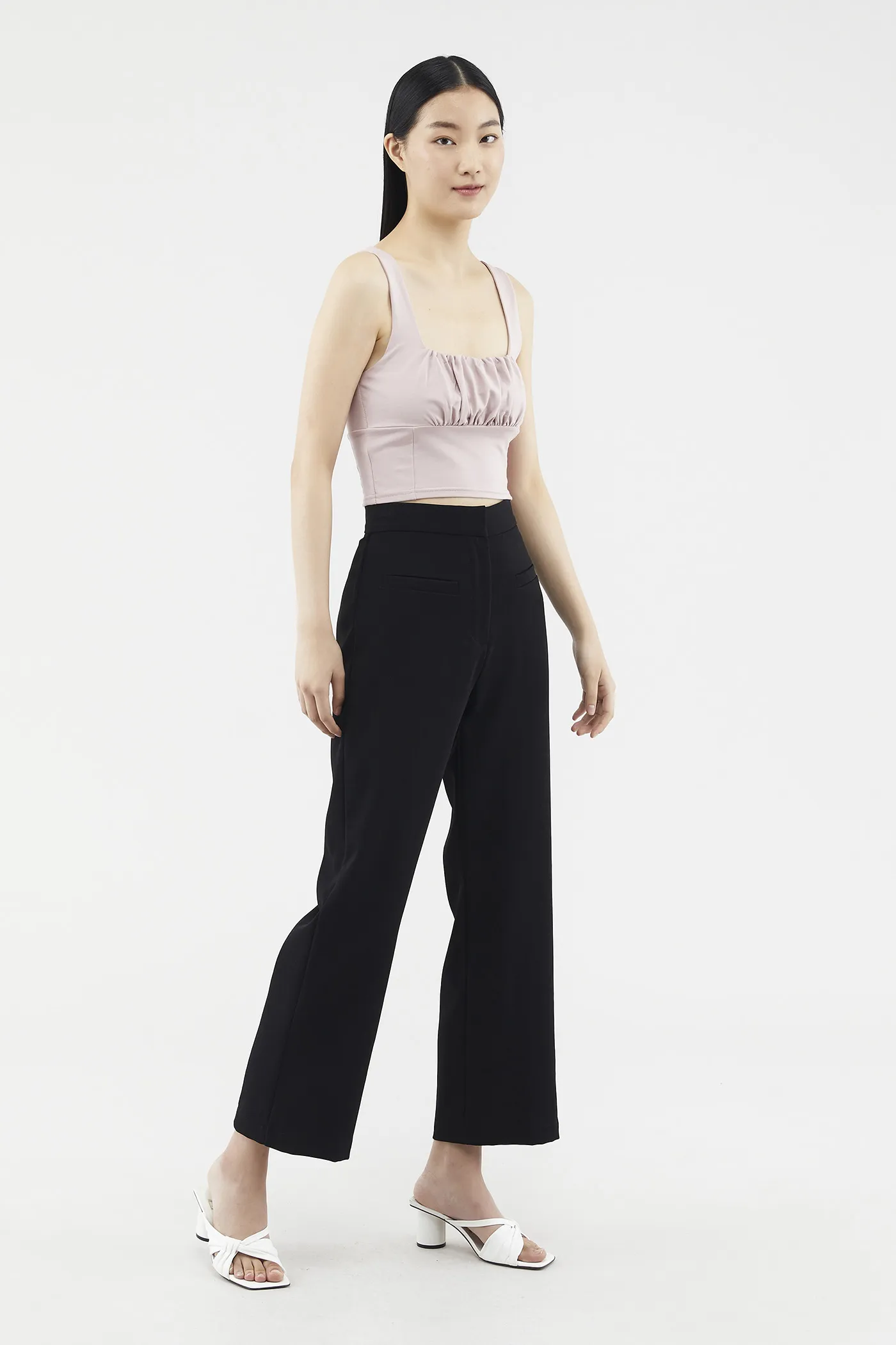 Anela Ruched Crop Top 