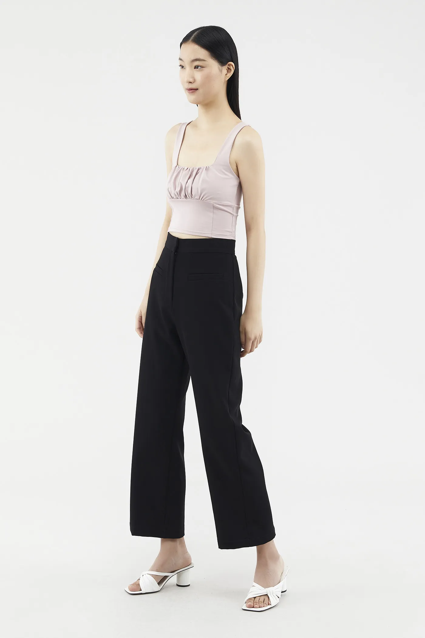 Anela Ruched Crop Top 