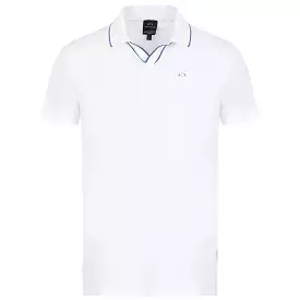 Armani Exchange 3RZFFC Open Neck Polo - White