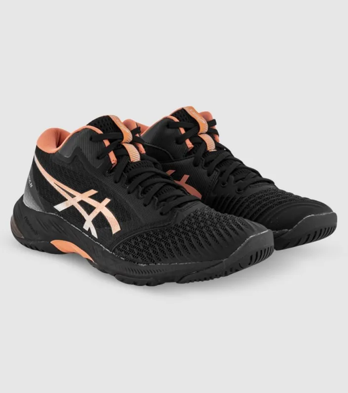 asics netburner ballistic ff mid-top 3 womens netball shoes