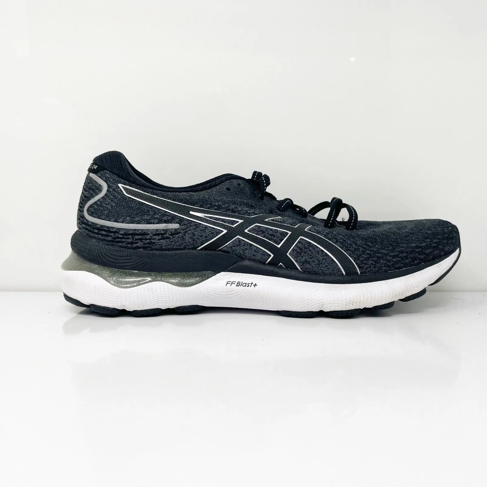 Asics Womens Gel Nimbus 24 1012B201 Black Running Shoes Sneakers Size 10