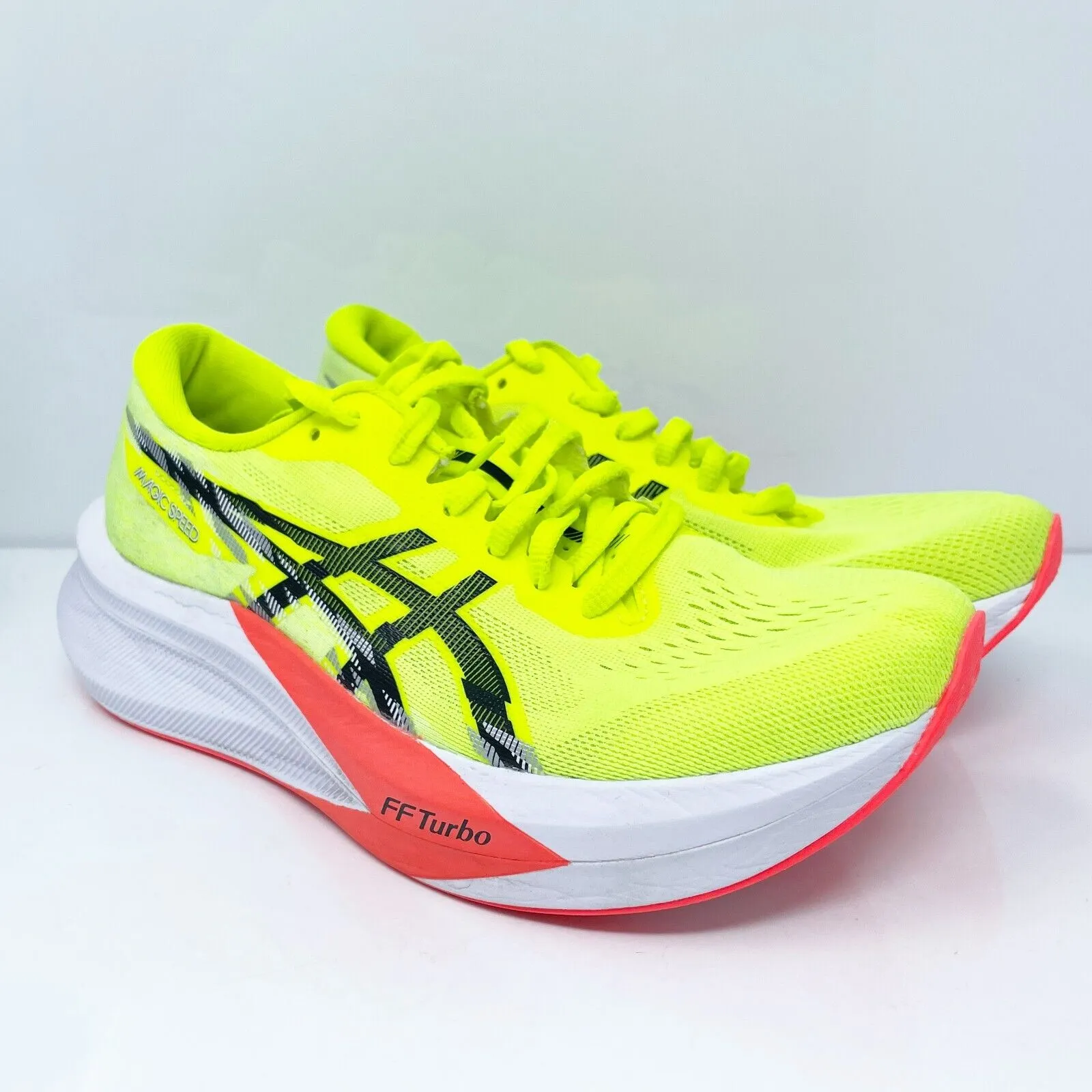 Asics Womens Magic Speed 4 1012B676 Yellow Running Shoes Sneakers Size 7.5