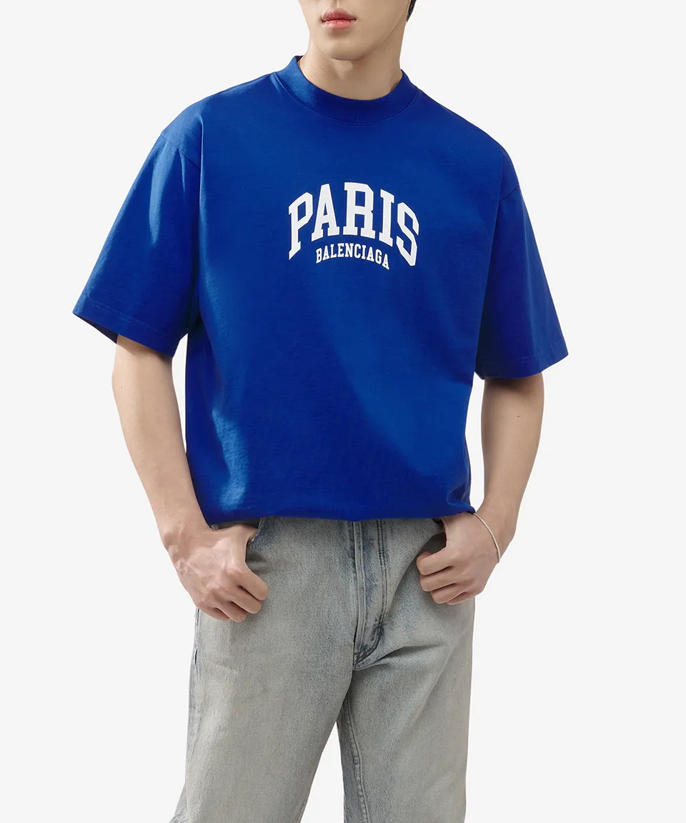 BALENCIAGA  |Crew Neck Street Style Plain Cotton Short Sleeves Logo