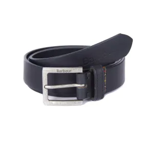 Barbour Men's Pull Up Leather Belt in Black