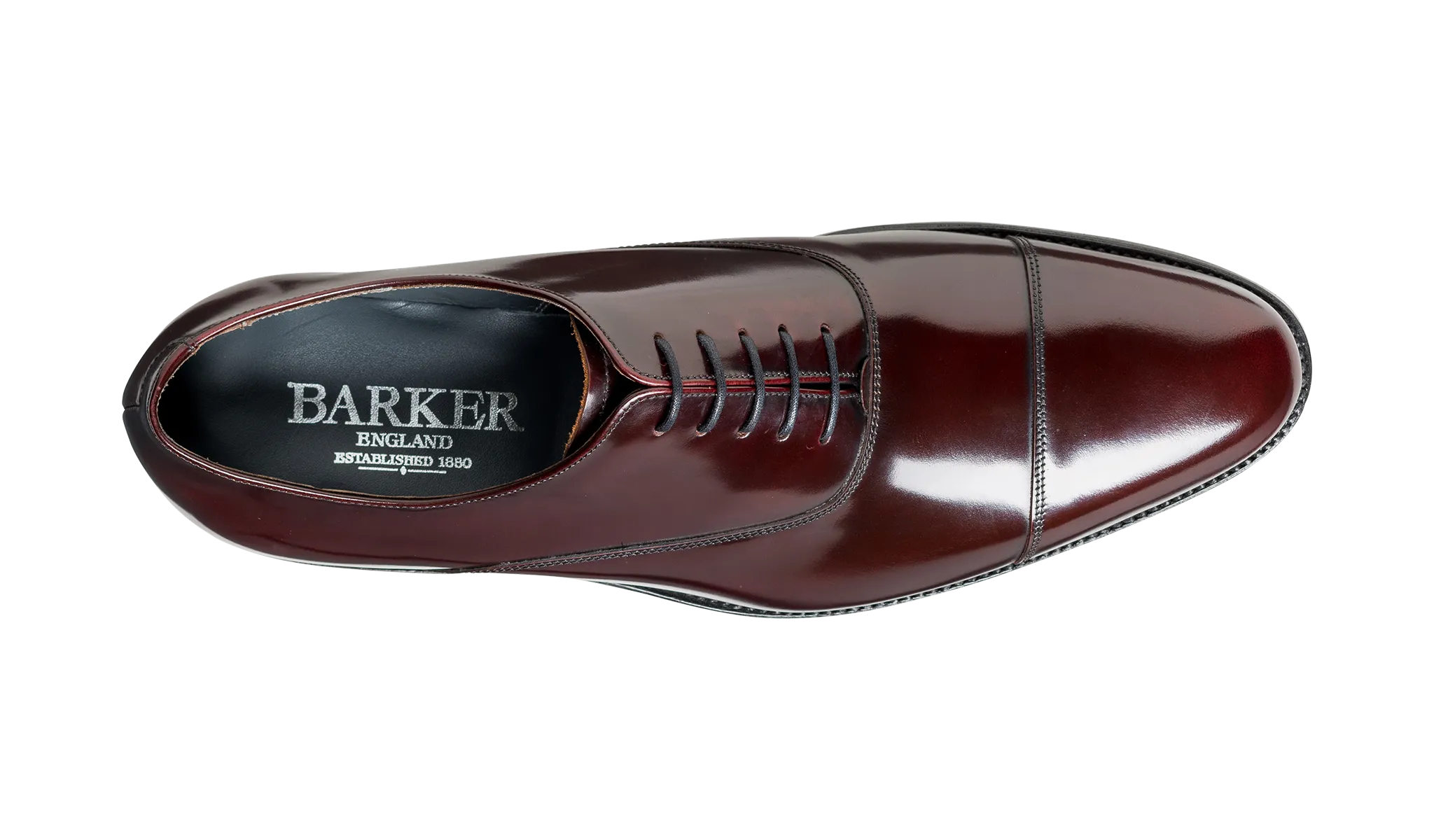 Barker Winsford Oxford Shoe - Hi Shine Burgundy