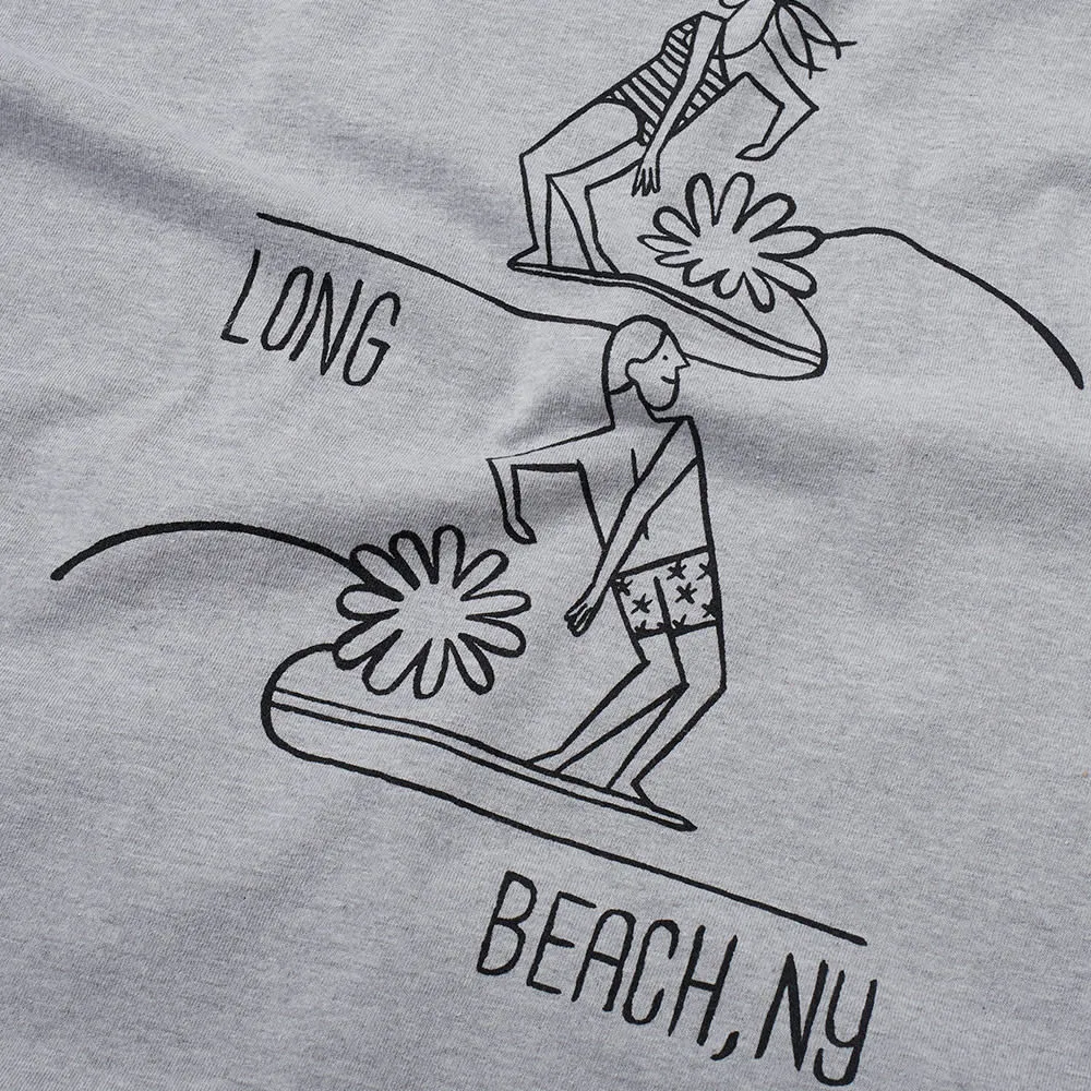 Battenwear Long Beach Hang Five TeeHeather Grey