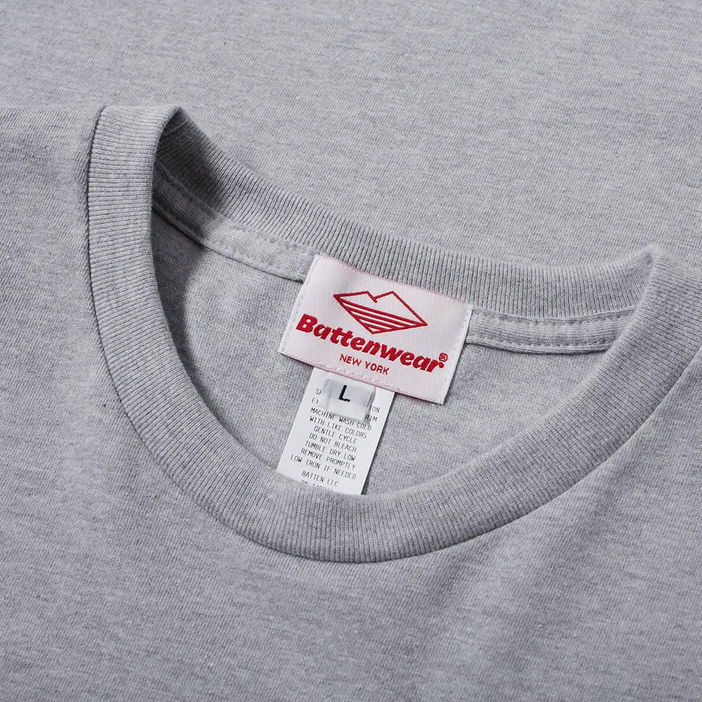 Battenwear Long Beach Hang Five TeeHeather Grey