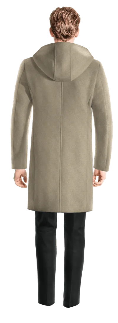 Beige Long Duffle coat