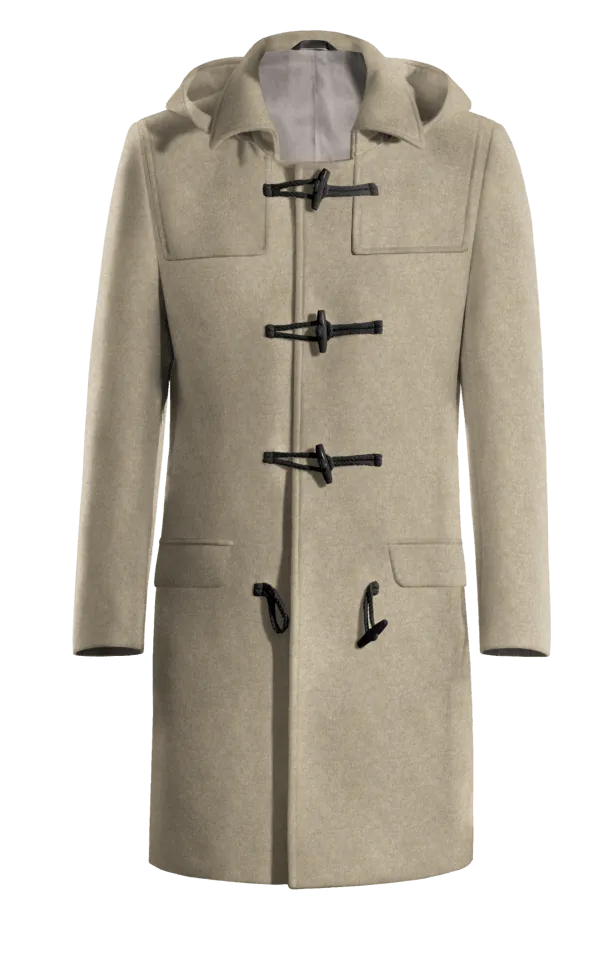 Beige Long Duffle coat