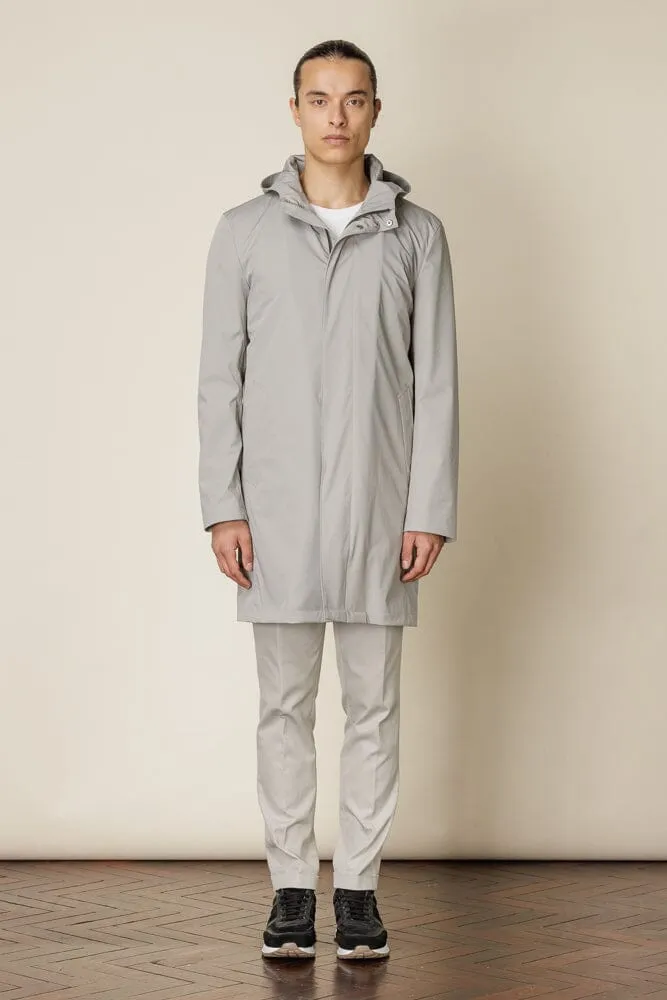 Bellagio Hooded Coat - Tech Stone Grey