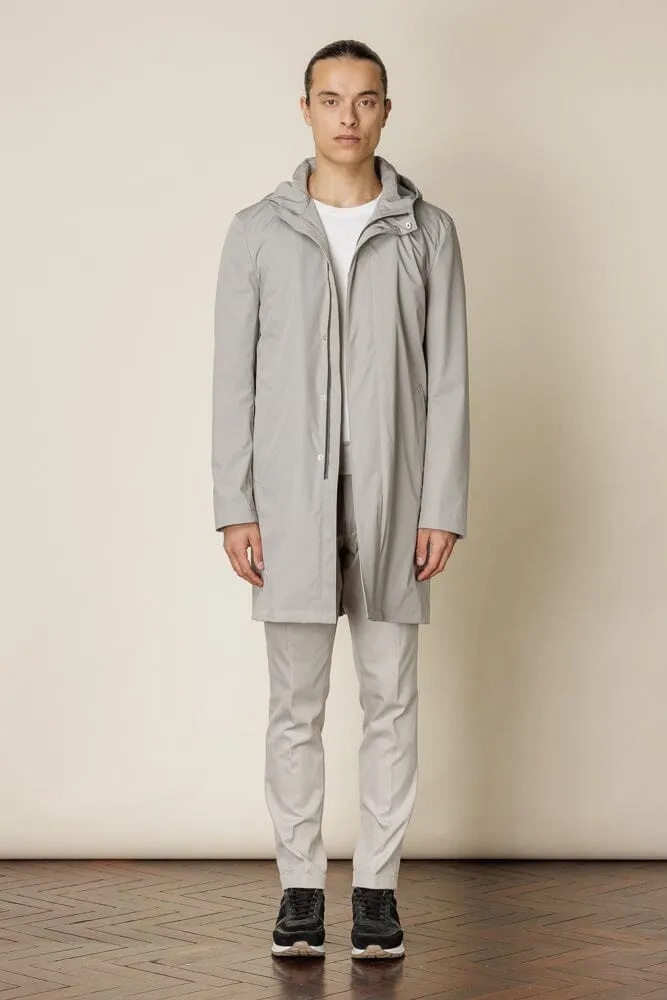 Bellagio Hooded Coat - Tech Stone Grey