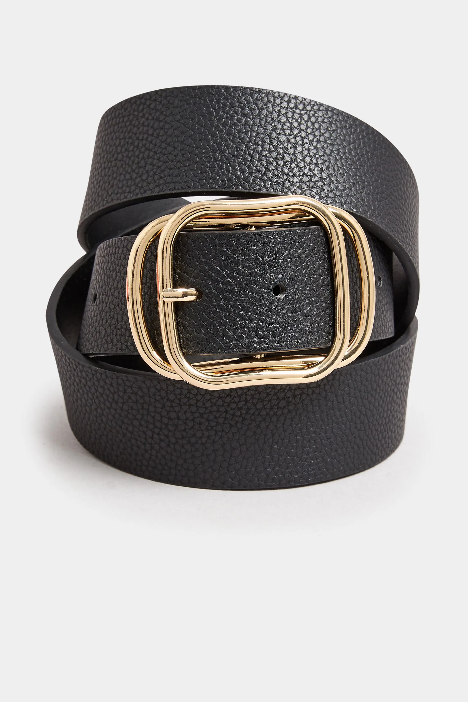 Black & Gold Double Buckle Belt