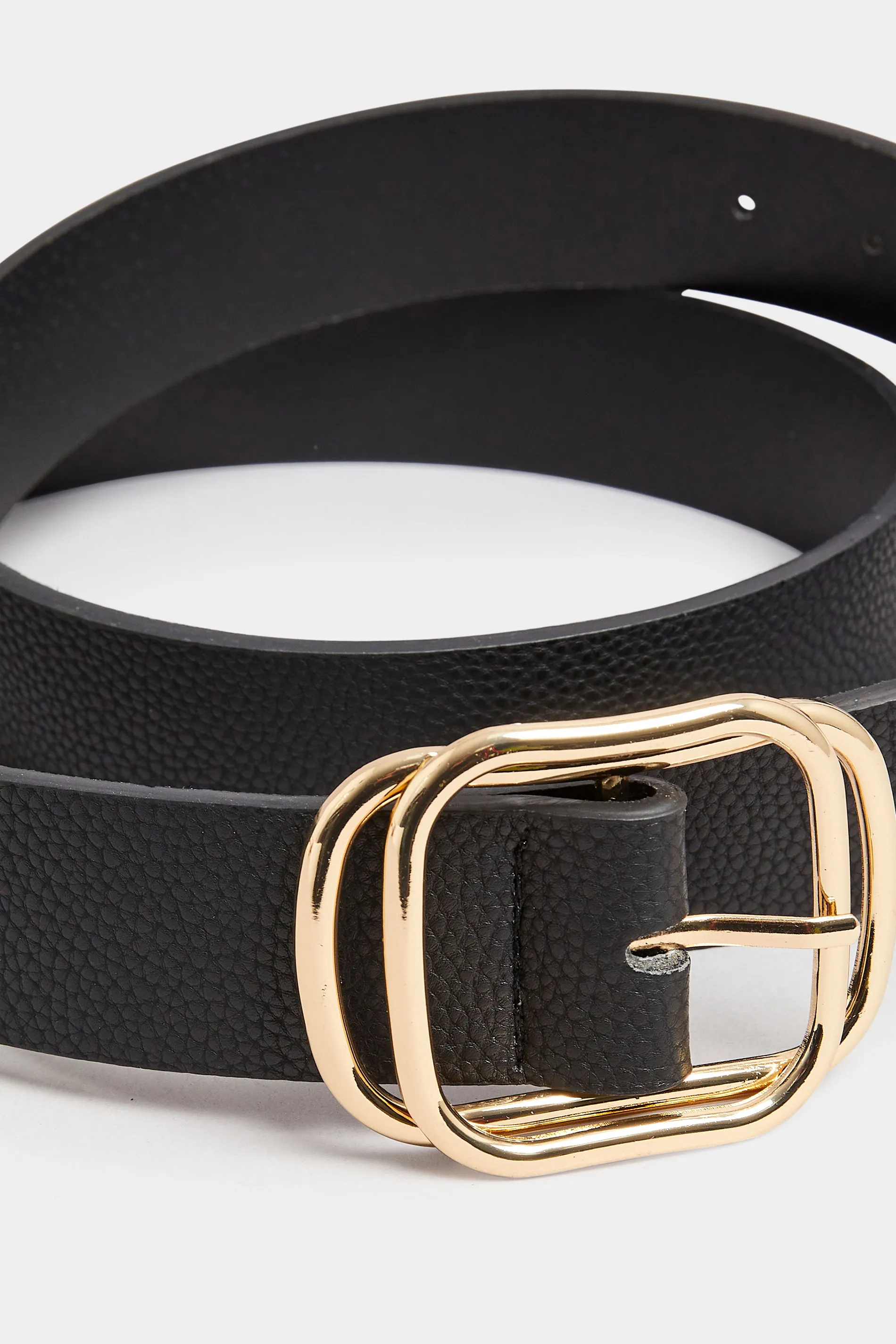 Black & Gold Double Buckle Belt