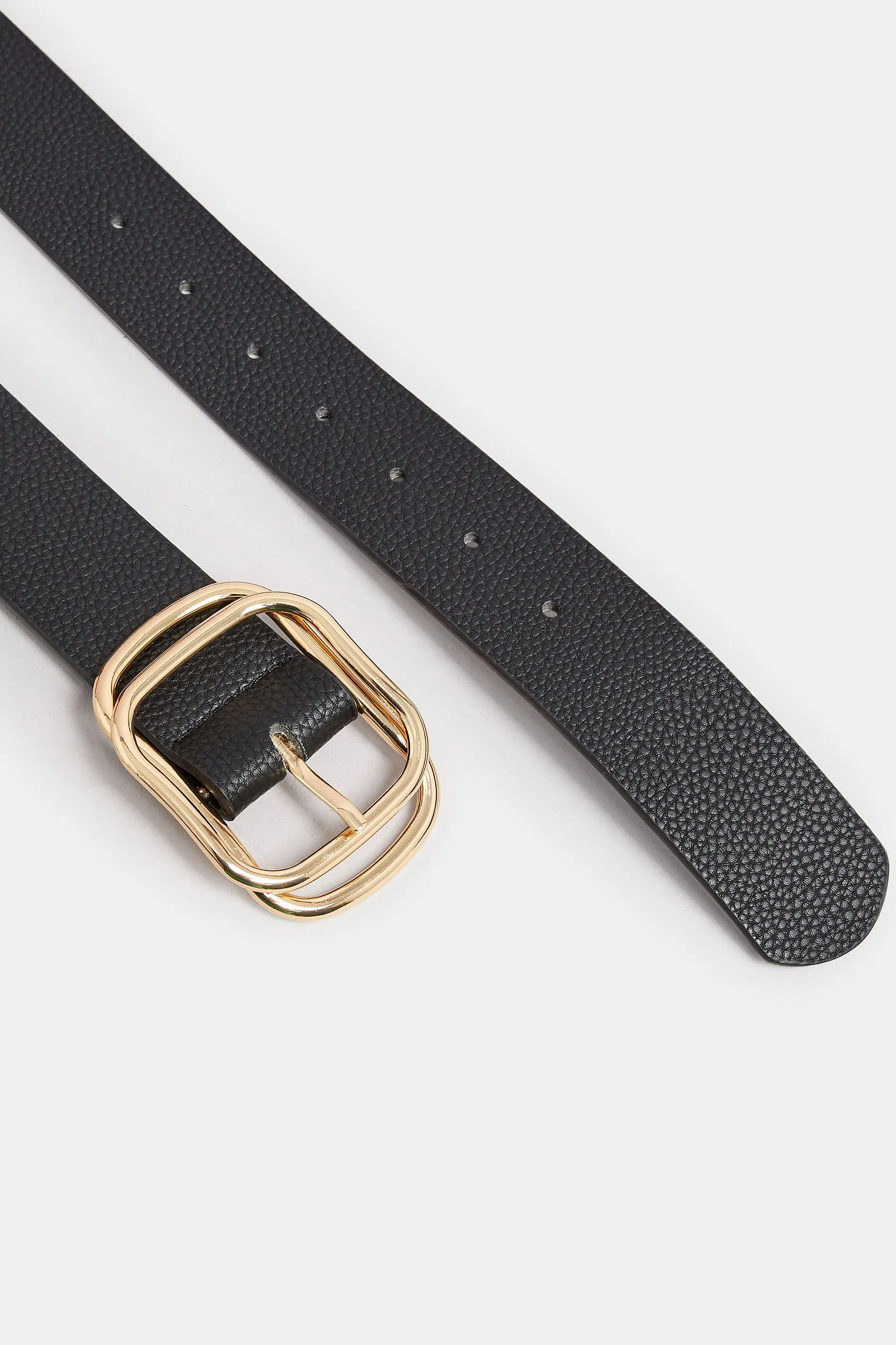 Black & Gold Double Buckle Belt