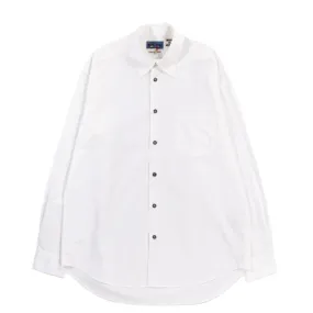 BLUE BLUE JAPAN ORGANIC COTTON REGULAR COLLAR SHIRT WHITE