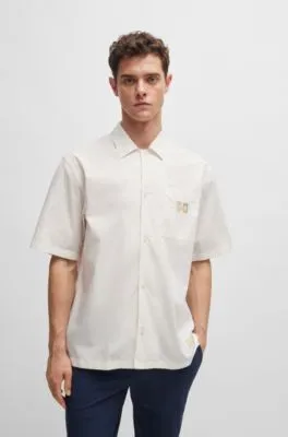 BOSS x Shohei Ohtani relaxed-fit cotton-poplin shirt 