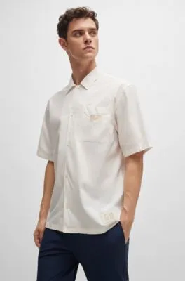 BOSS x Shohei Ohtani relaxed-fit cotton-poplin shirt 