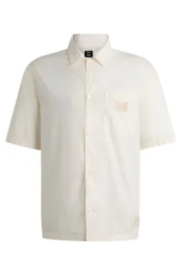 BOSS x Shohei Ohtani relaxed-fit cotton-poplin shirt 