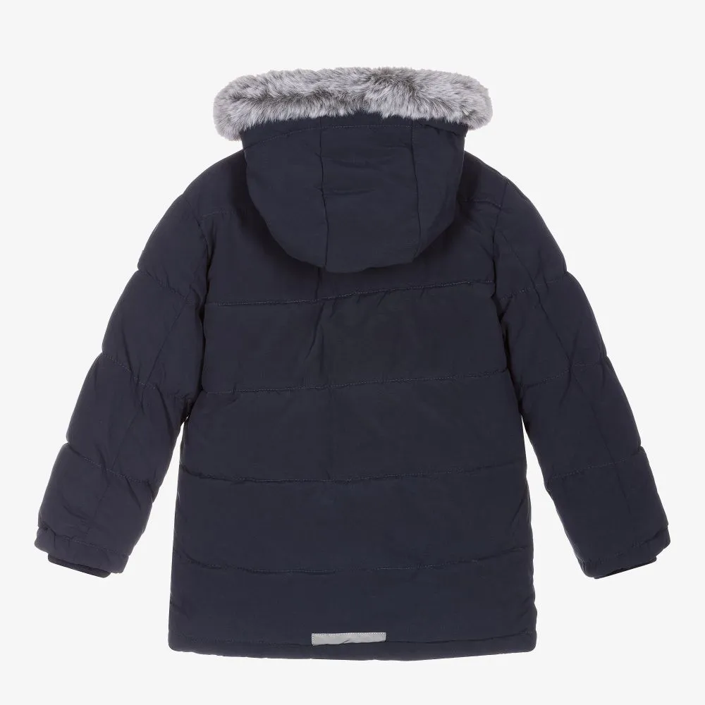 Boys Blue Puffer Coat