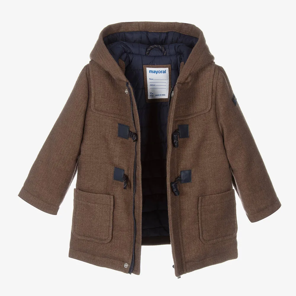 Boys Brown Duffle Coat