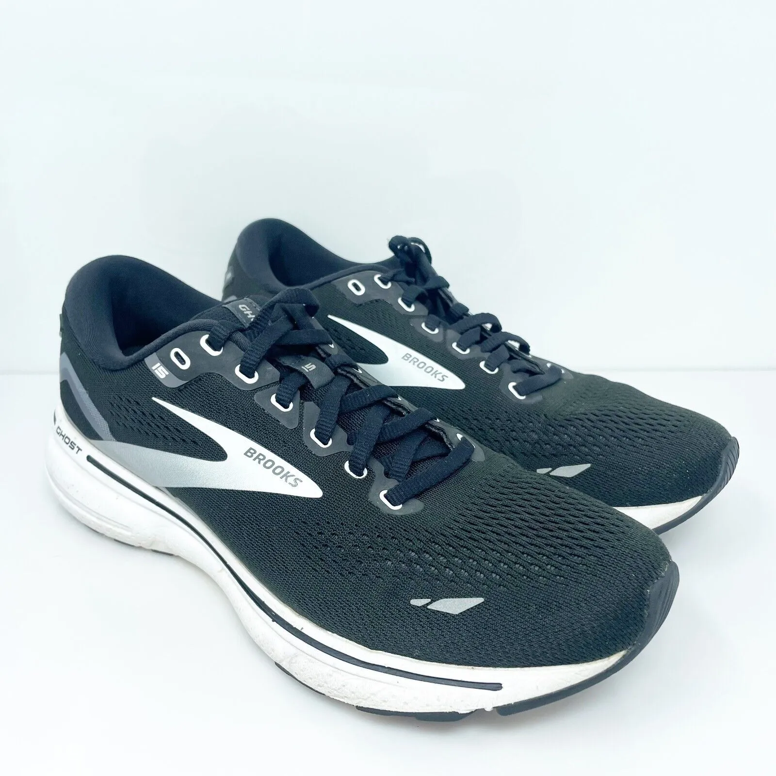 Brooks Mens Ghost 15 1103931D012 Black Running Shoes Sneakers Size 8 D