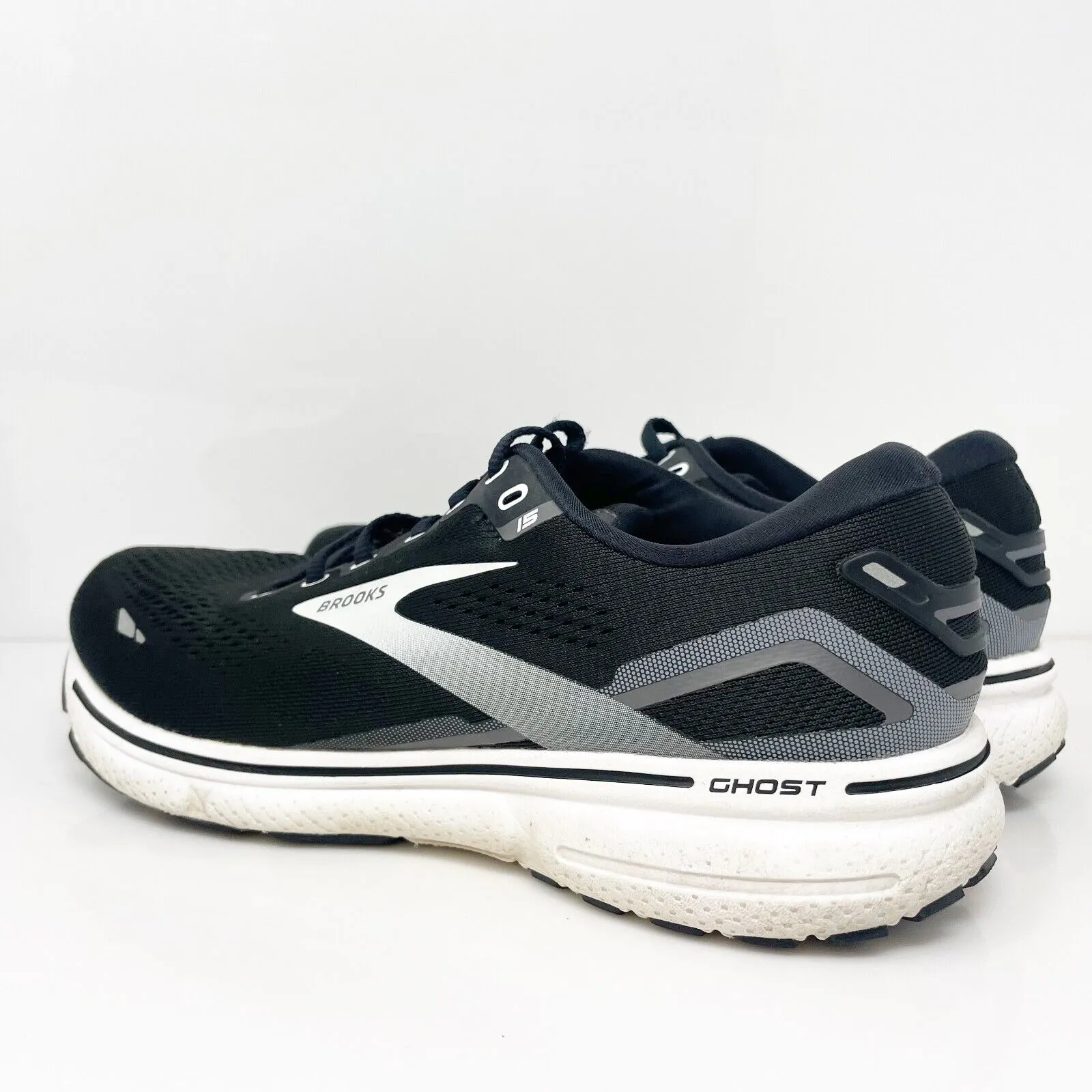 Brooks Mens Ghost 15 1103931D012 Black Running Shoes Sneakers Size 8 D