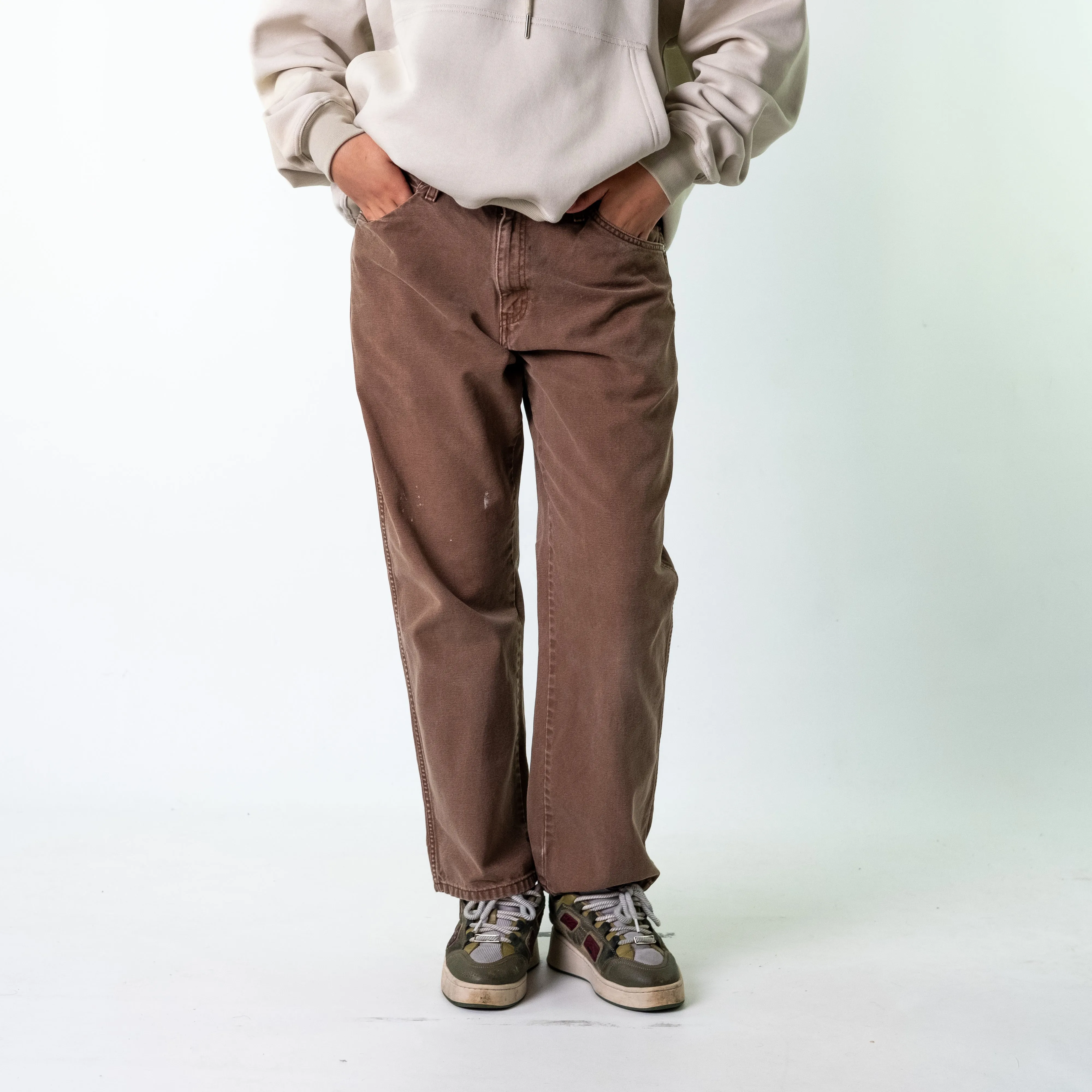 Brown 90s Dickies  Cargo Skater Trousers Pants Jeans (34x30)