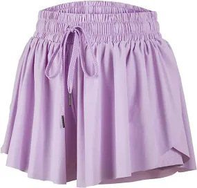 Butterfly Lavender Flowy Shorts