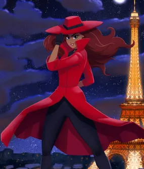 Carmen Sandiego S03 Red Coat | Carmen Sandiego Trench Coat