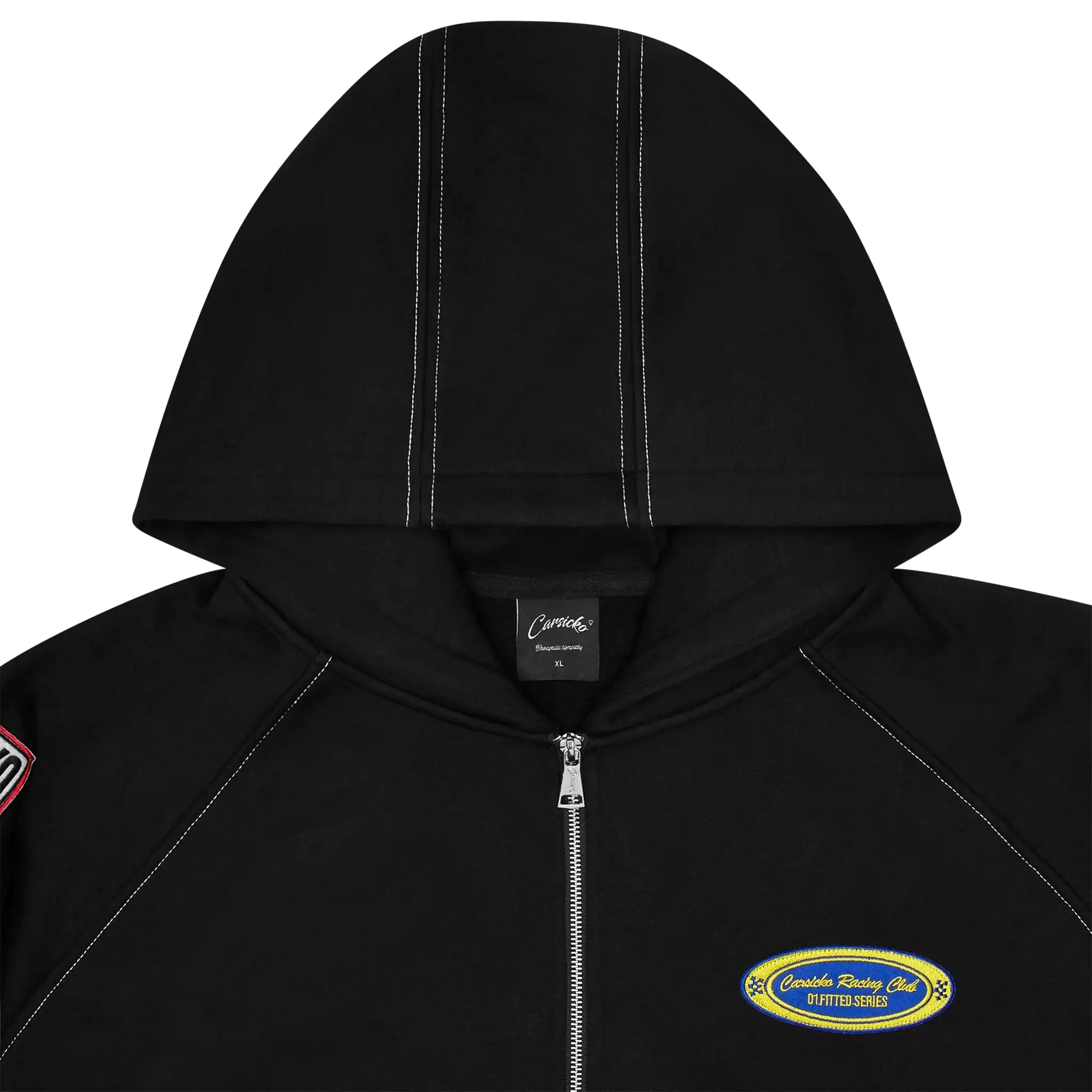 Carsicko Racing Club Zip-Up Black Hoodie