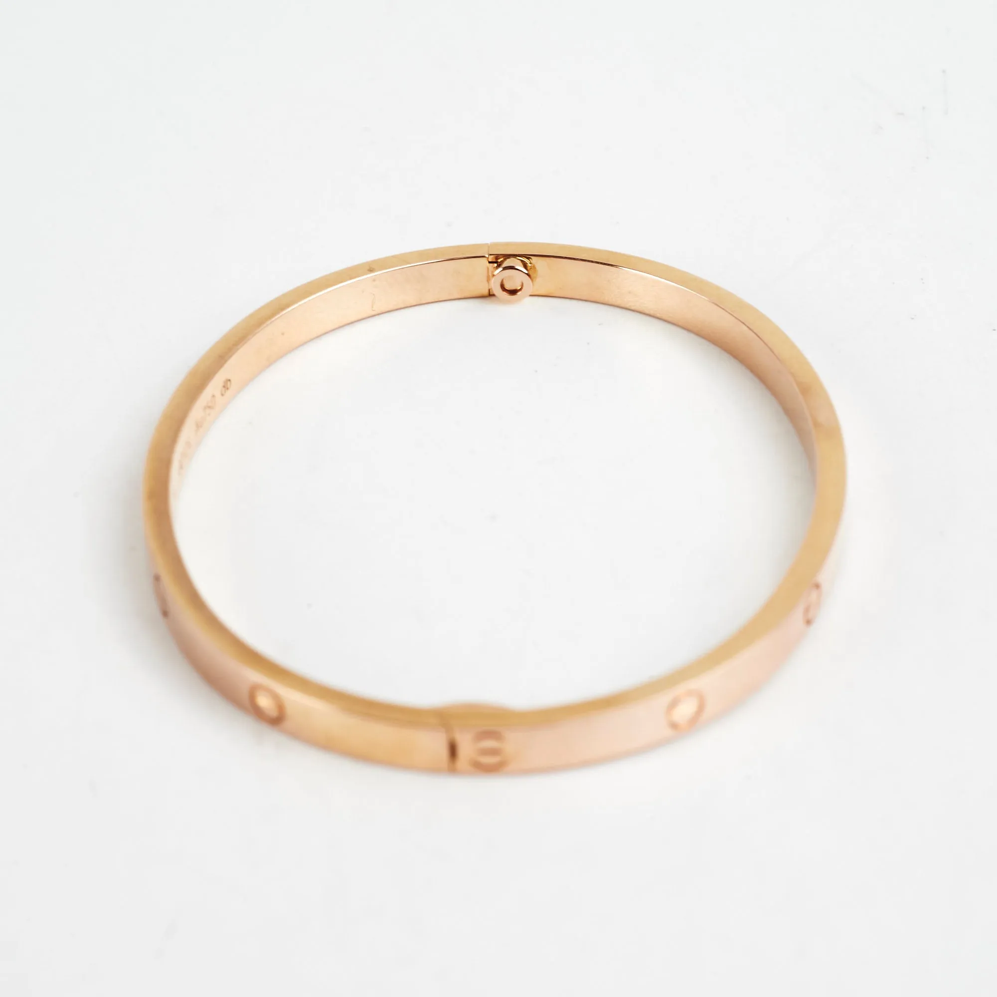 Cartier Small Love Pink Gold Bracelet Size 16