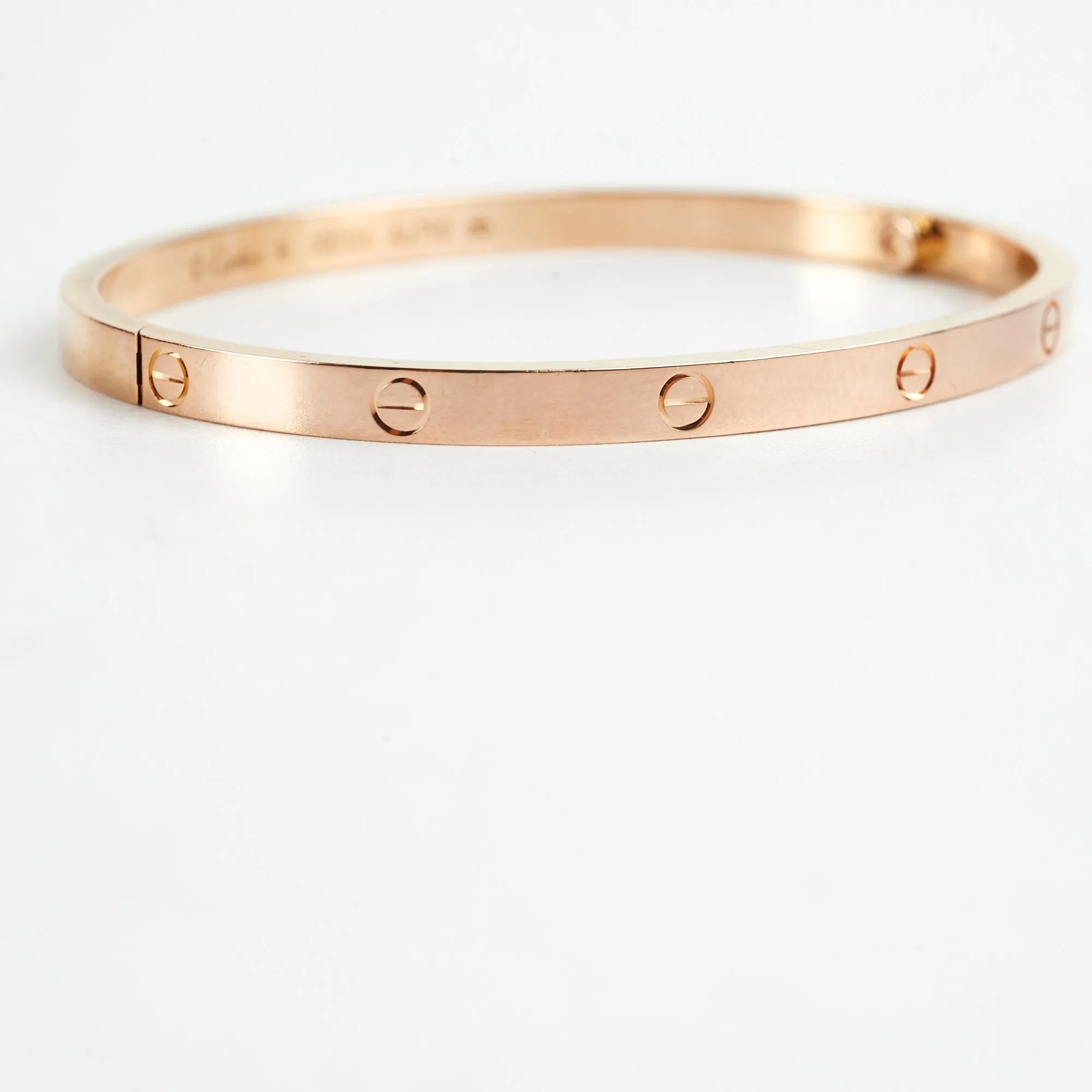 Cartier Small Love Pink Gold Bracelet Size 16