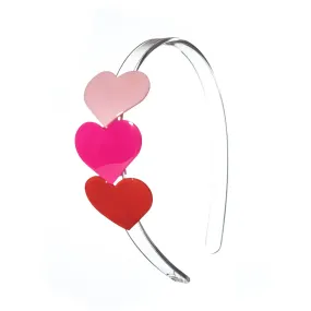 Cece Multi Red and Pink Hearts Headband