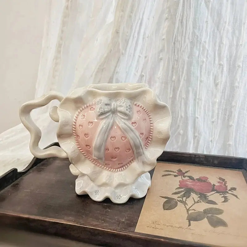 Ceramic Pink Love Teapot Plate - Kimi