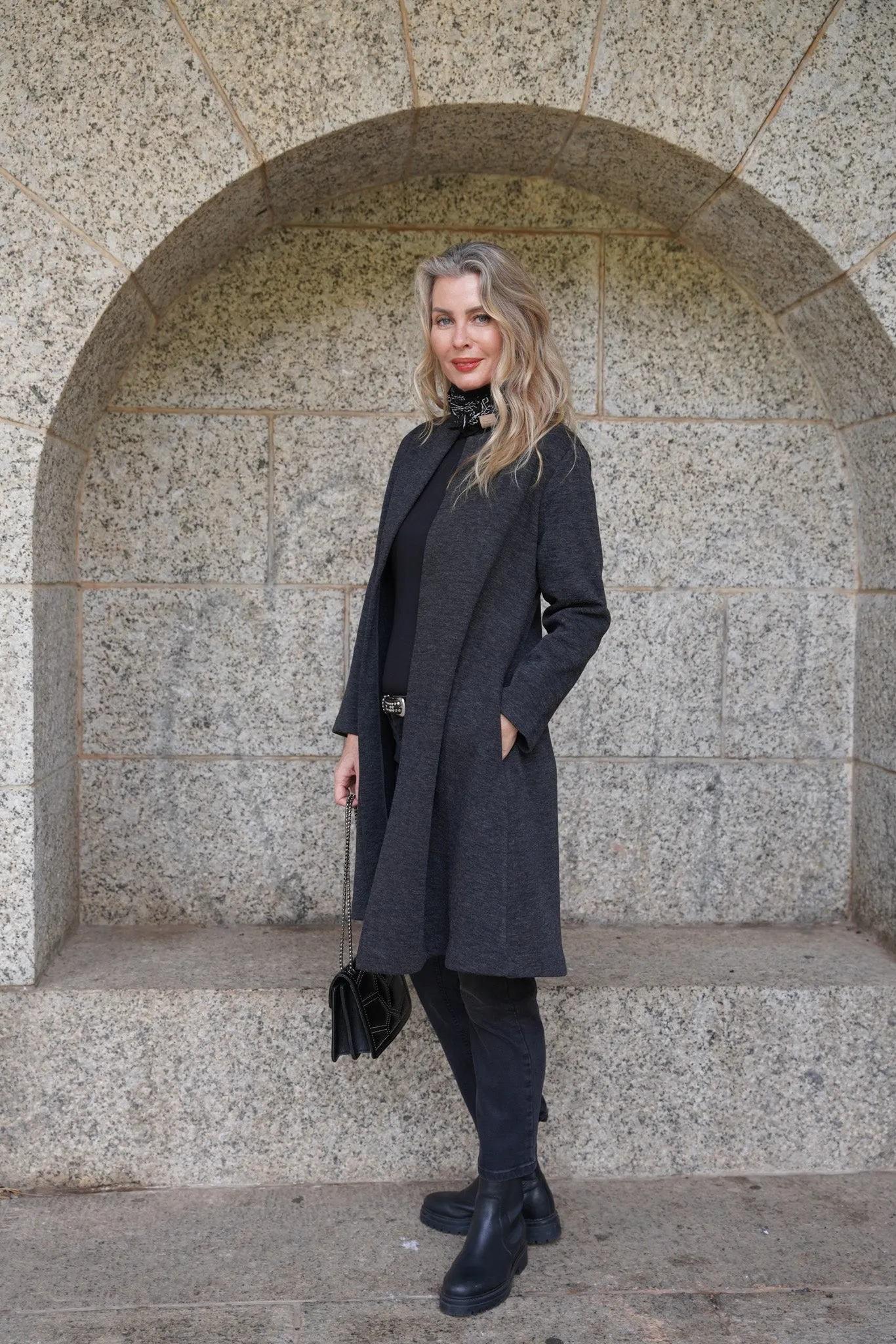 Charcoal Swing Coat