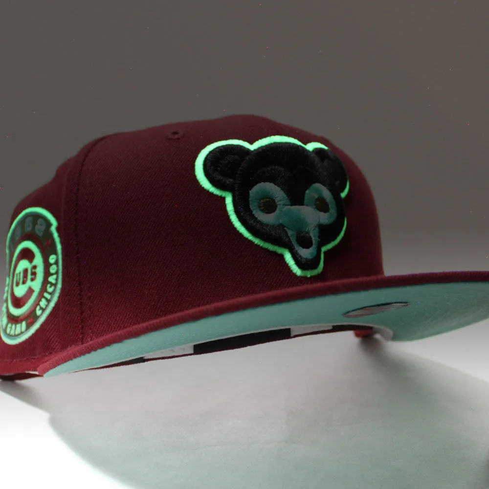 Chicago Cubs 1962 All-Star Game New Era 59Fifty Fitted Hat (Glow in the Dark Cardinal Mint Under Brim)