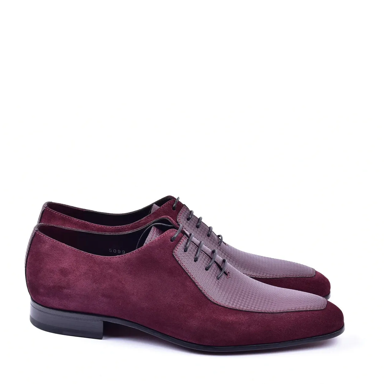 Corrente C0014024 5099 Men's Shoes Burgundy Suede / Calf-Skin Leather lace up Oxfords (CRT1303)