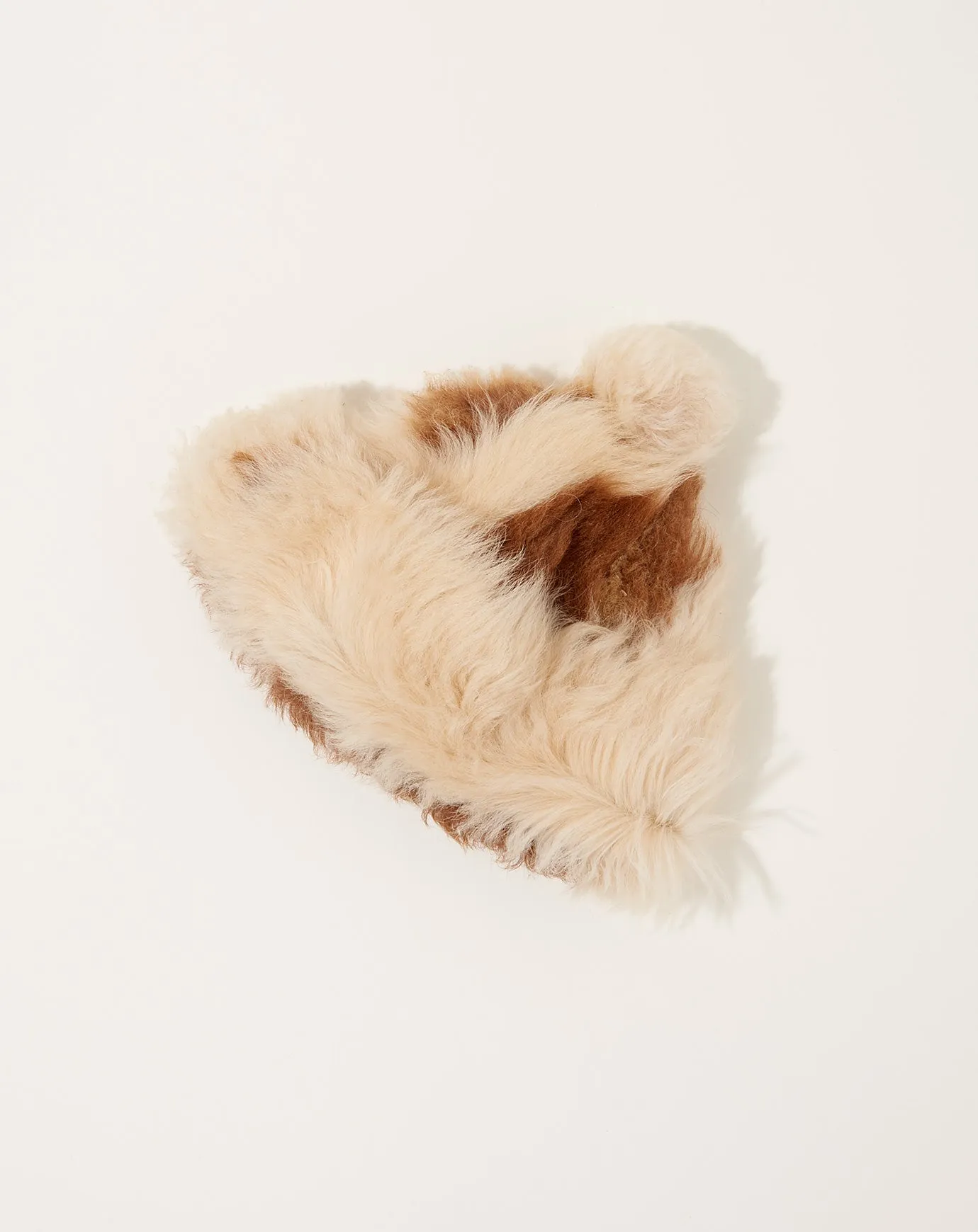 Cow Sheepskin Bobble Cap