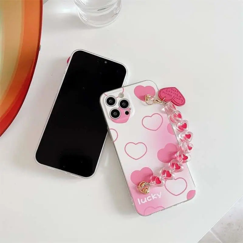 Cute Pink Love Hearts Phone Case Cute iPhone MK16165