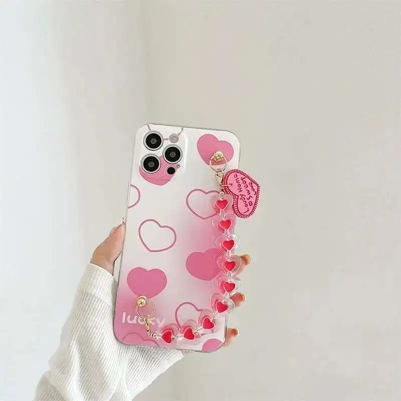 Cute Pink Love Hearts Phone Case Cute iPhone MK16165