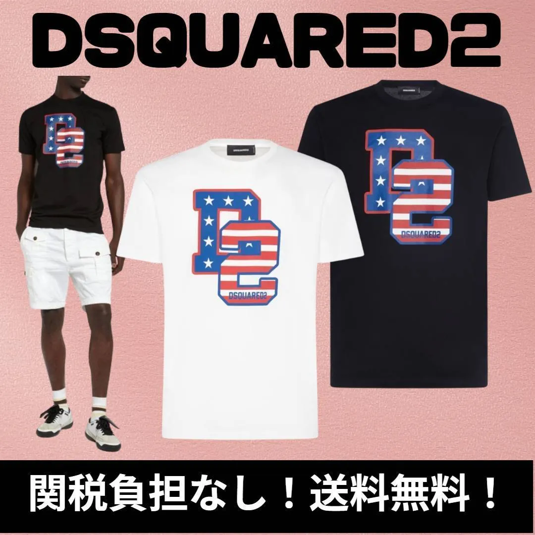 D SQUARED2  |Cotton Short Sleeves Logo Luxury T-Shirts