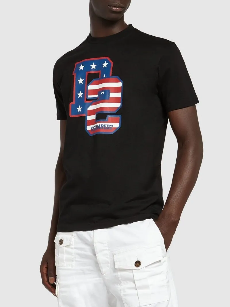 D SQUARED2  |Cotton Short Sleeves Logo Luxury T-Shirts