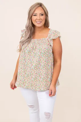 Delightful In Daisies Top, Mint