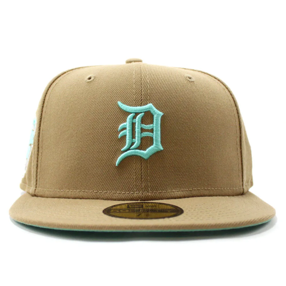 Detroit Tigers 2005 All-Star Game New Era 59Fifty Fitted Hat (Glow in the Dark Khaki Mint Under Brim)