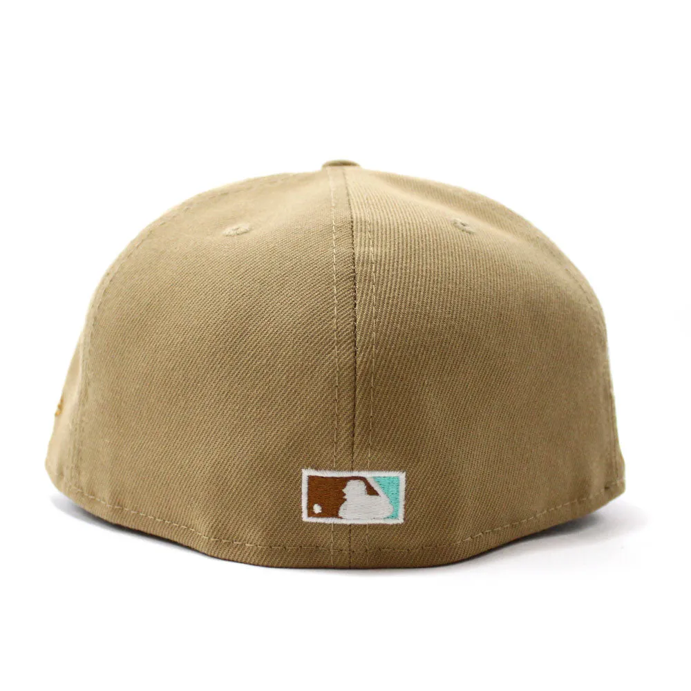 Detroit Tigers 2005 All-Star Game New Era 59Fifty Fitted Hat (Glow in the Dark Khaki Mint Under Brim)