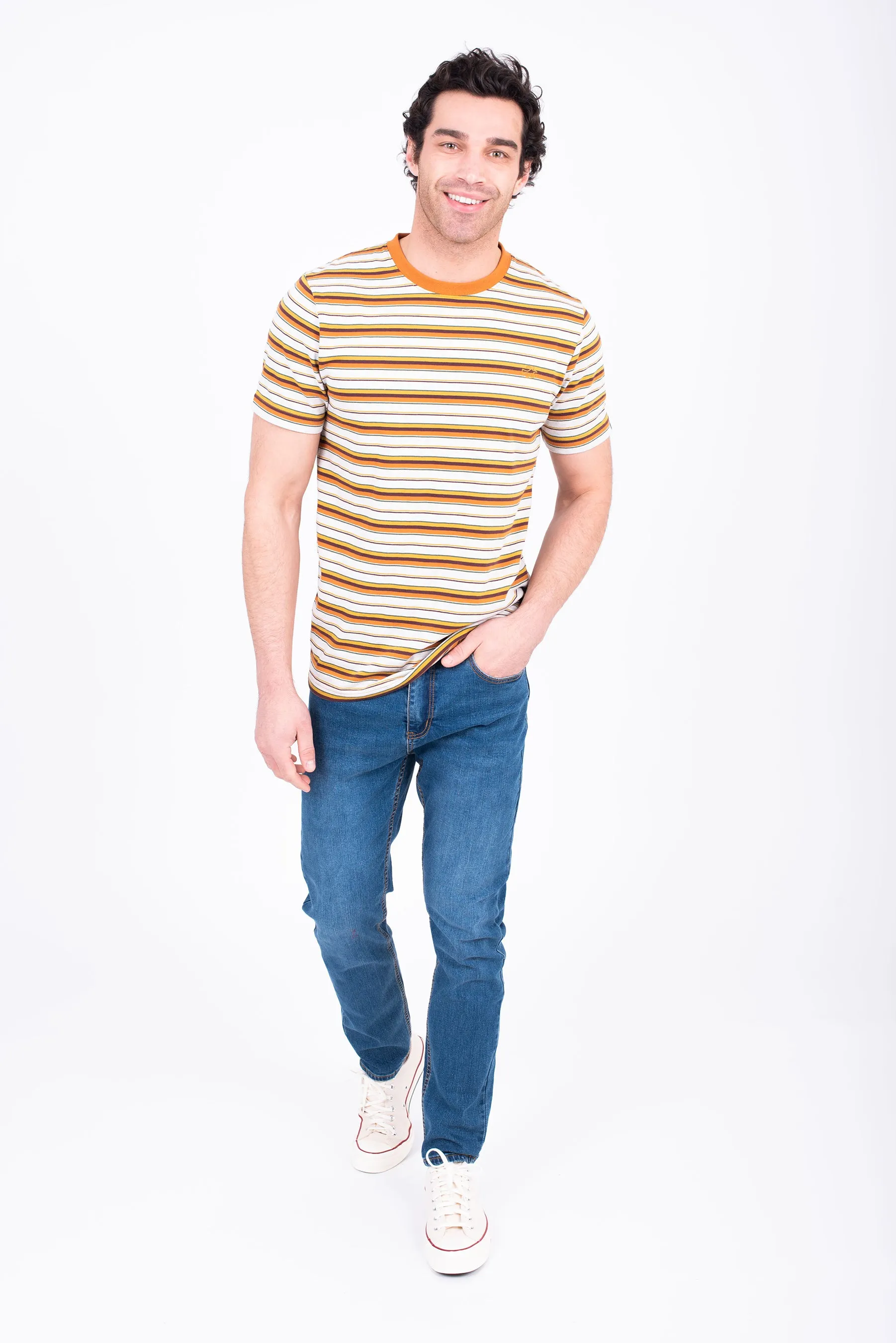 Ecru Striped Tee